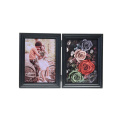 5*7'' Amazon hot selling Solid Wood 3D Custom White Preserved Flower Rose Shadow box Photo Frame